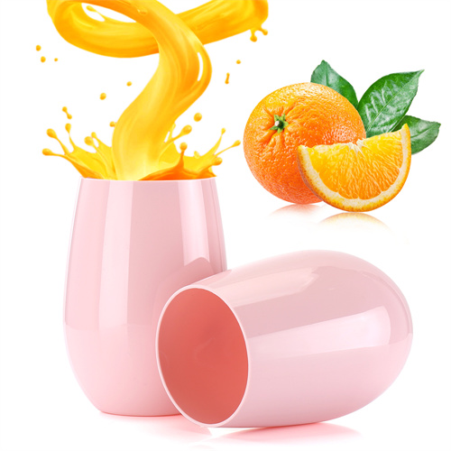 粉色塑料紅酒杯